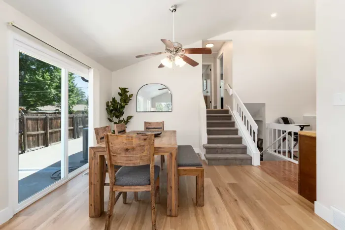 Open dining area connecting seamlessly to the kitchen.