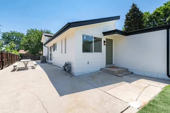 Outdoor seating area for relaxing under Colorado’s blue skies.