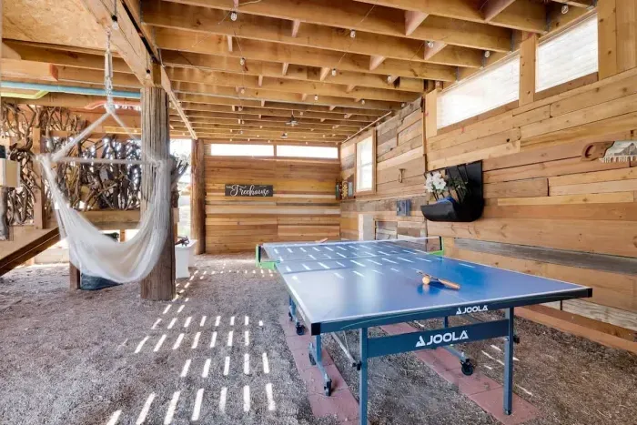 Step into The Game Room, a fun-filled space featuring ping pong, giant Jenga, and darts! Whether you're challenging friends to a match or enjoying casual games, this lively area promises hours of entertainment for all ages.