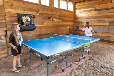 Some ping pong in the game room
