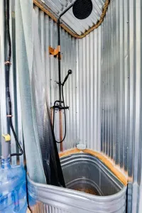 Indulge in the luxurious rain shower, designed to offer a soothing, spa-like experience. The gentle flow of water mimics the feeling of rainfall, providing a refreshing and relaxing shower every time.