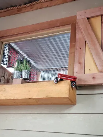 shutters and a flower box