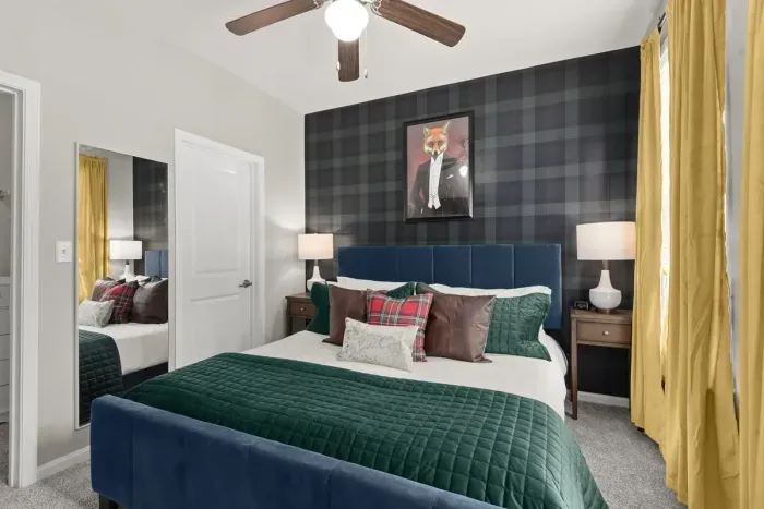 Bedroom 2: Refinement, design and a touch of fun make the Southern Gentleman’s quarters one of our favorites.