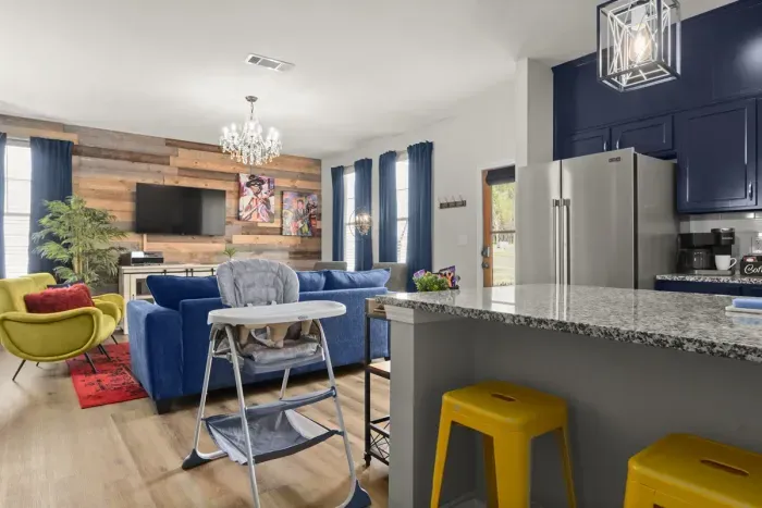 This was the coolest highchair we could find…it kinda goes with the décor??? Lol