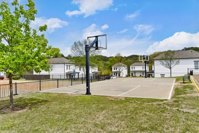 Full basketball court for shooting some hoops.