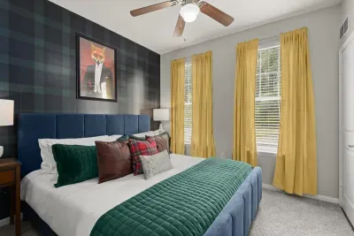 The spirited Southern Gentleman's Suite is distinguished and large enough to spread out on the memory gel foam king mattress.
