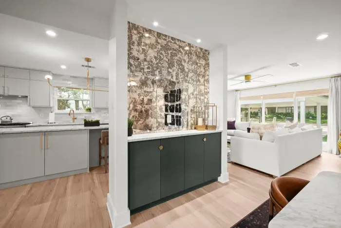 Enjoy seamless flow between the kitchen, dining, and living areas.