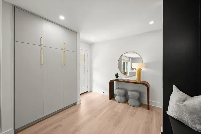 Contemporary entryway designed to make you feel at home.