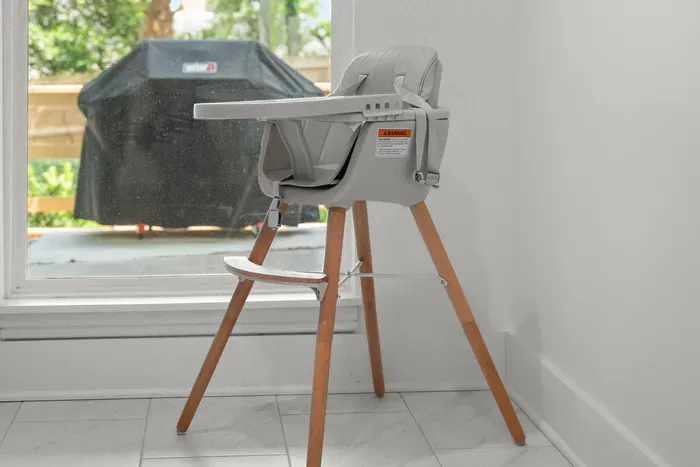 High chair available for your little one’s comfort and convenience.