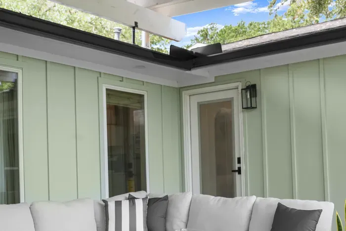 Enjoy seamless indoor-outdoor living just outside the living room.
