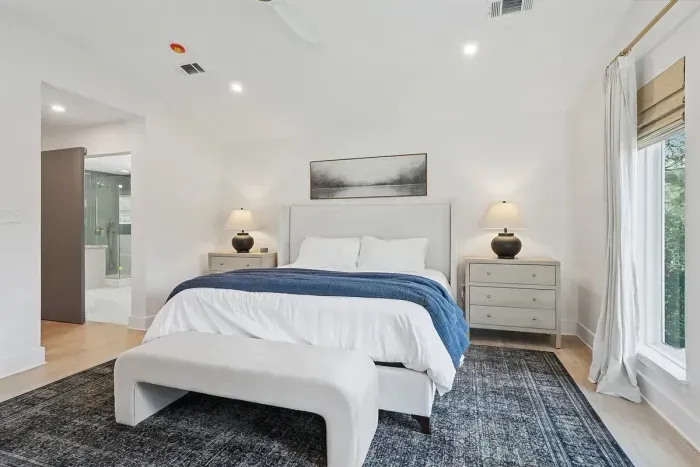 Luxury hotel vibes with cozy touches throughout ✨ The perfect blend of comfort and style.
