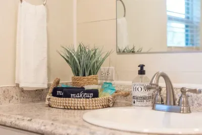 Hotel grade toiletries.
