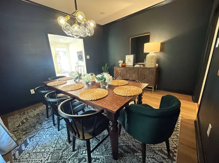 The comfortable setup creates a warm space to connect and relax.