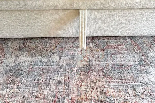 Couch converts into a sofa bed.
