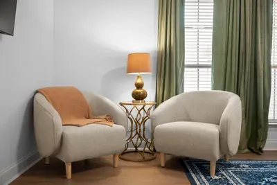 A cozy sitting nook, perfect for enjoying your morning coffee or relaxing with a good book.