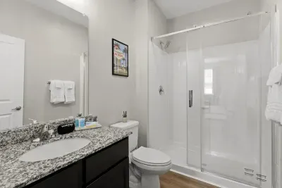 Clean and spacious bathroom