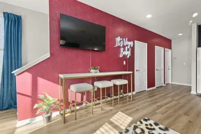 Boundless relaxation in the expansive living room of our designer home