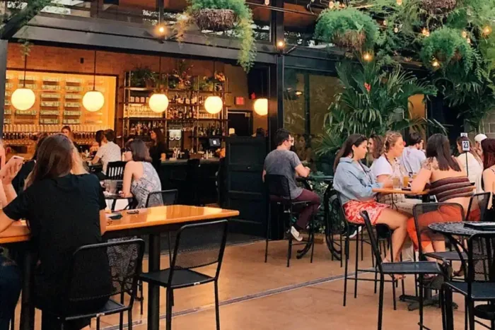 One of our favorite neighborhood spots, Mid-City Beer Garden just down the street.