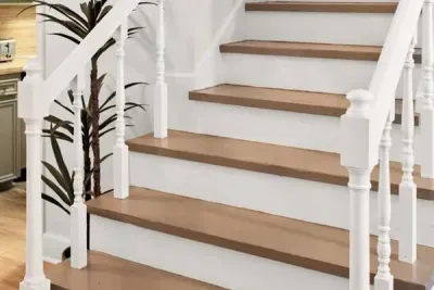 Stairs to guest bedroom and bathroom