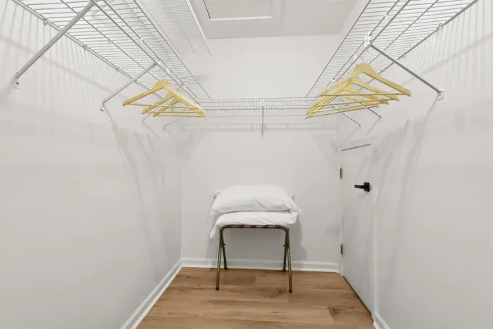 HUGE master closet space.