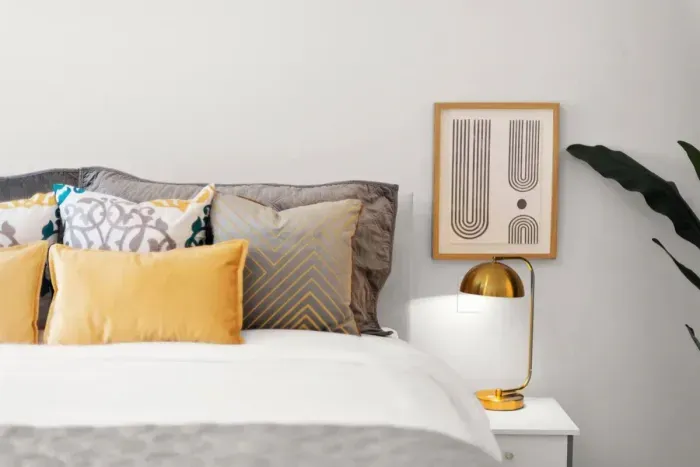 Plush designer touches in the master bedroom