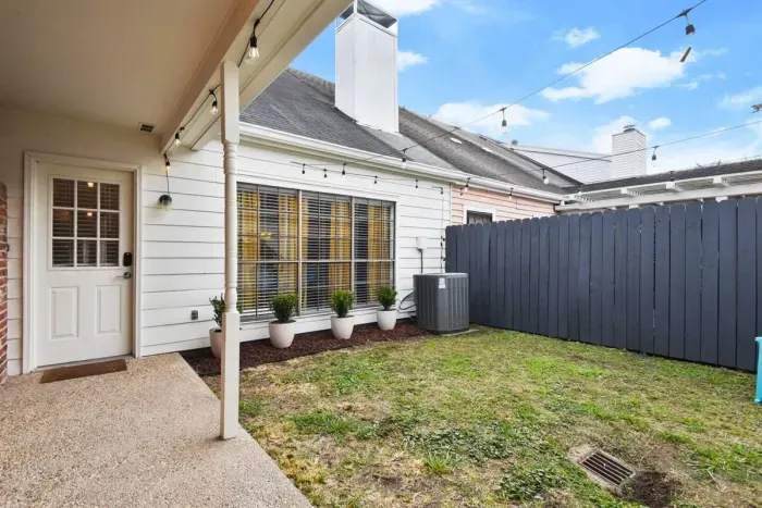 Fully fenced in backyard area.