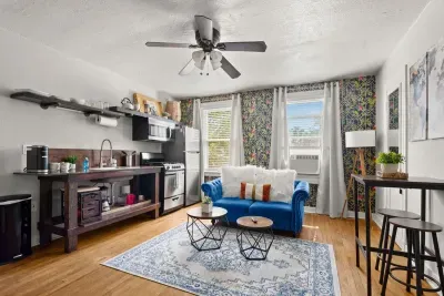 View of the 2nd room with the living room and kitchenette