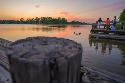 A short bike ride or walk to the LSU Lakes to unwind with friends and family.