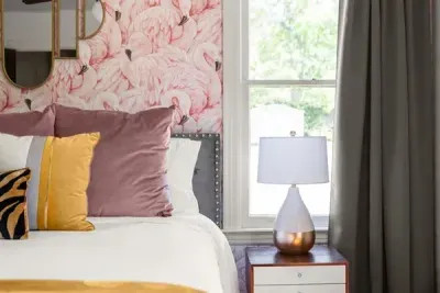 Lamp beside the bed for reading