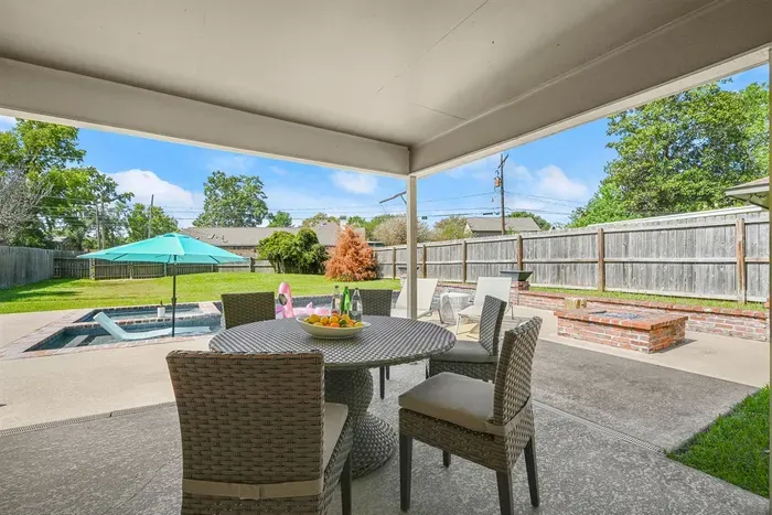 Your group won't want to leave the covered outdoor space with streaming TV!