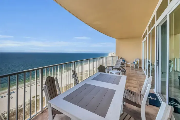 Outdoor table to play cards or just relax and listen to the waves.