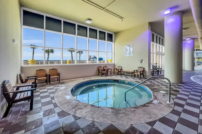 Indoor hot tub to enjoy the heating water.