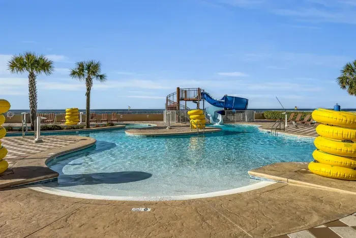 Adventure awaits from the wild slide.