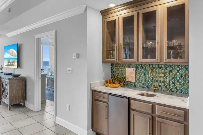 Mix up your favorite cocktails or mocktails at the bar area.