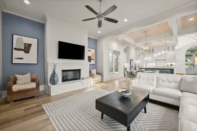 Nice luxury style living room to watch the big games or hang out with friends