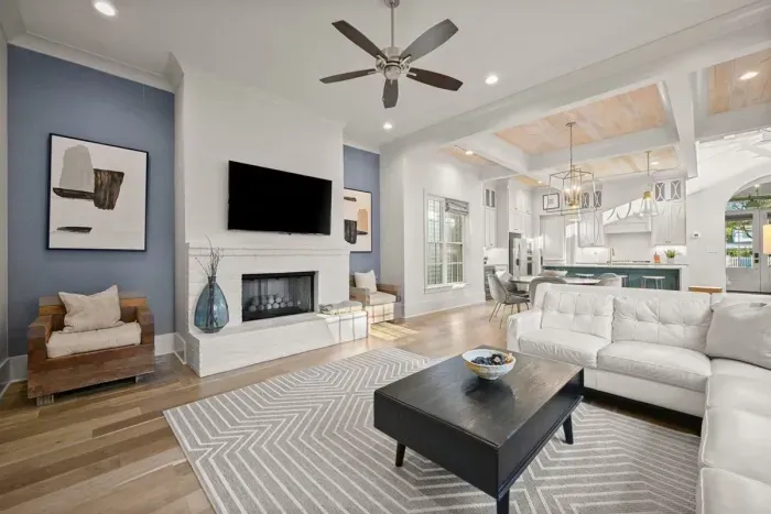 Nice luxury style living room to watch the big games or hang out with friends