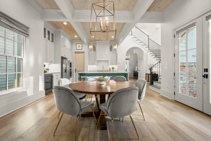 Enjoy a nice meal at the dining table or play some fun board games