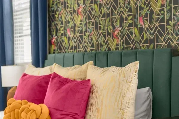 Plenty of pillows to have you comfortable in the king size bed.