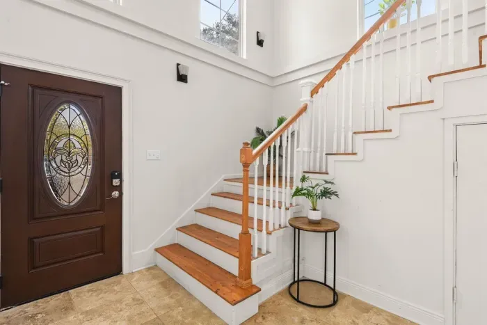 Ascend upstairs to the private suite B