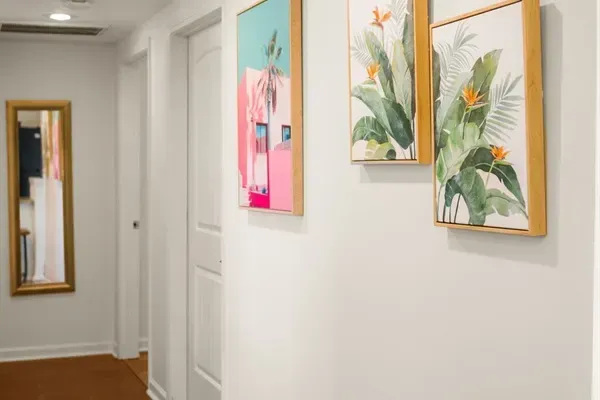 Colorful artwork keeps the vibe high in this fun property.