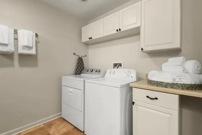Plenty of towels and big laundry space.