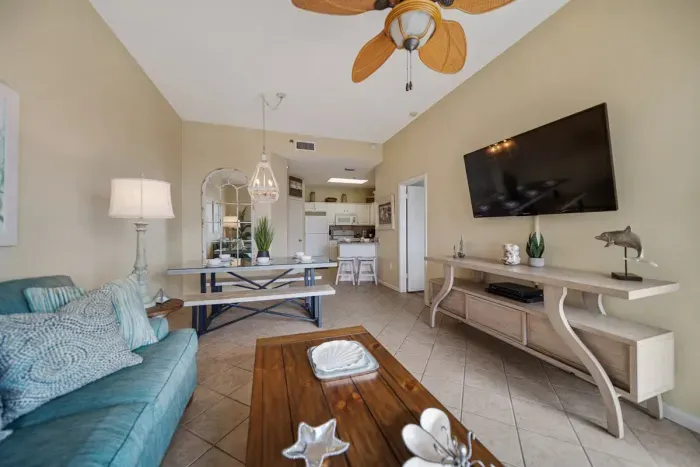 Open floor plan makes family fun easy.