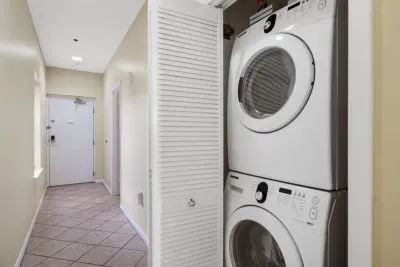 Washer and dryer in the condo.