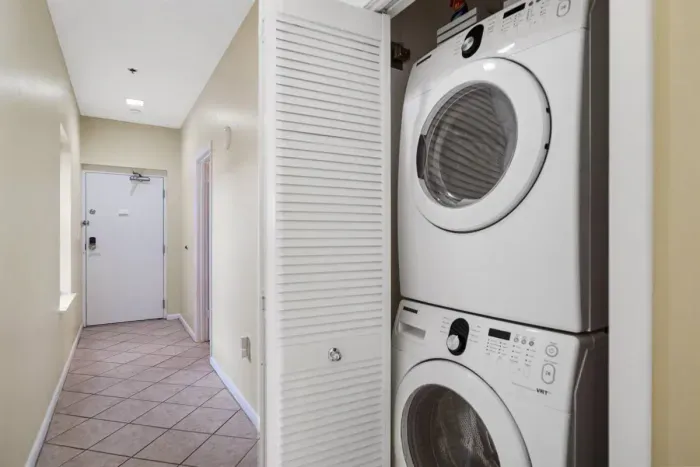 Washer and dryer in the condo.