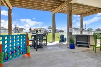 Play fun games like connect four or chill in the hottub while enjoying the view.