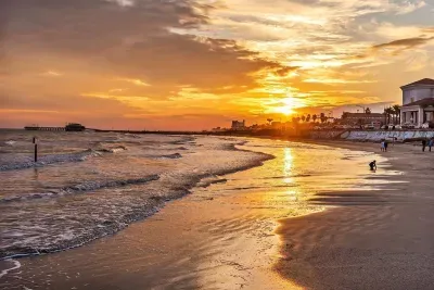 Galveston beach sunsets are BEAUTIFUL