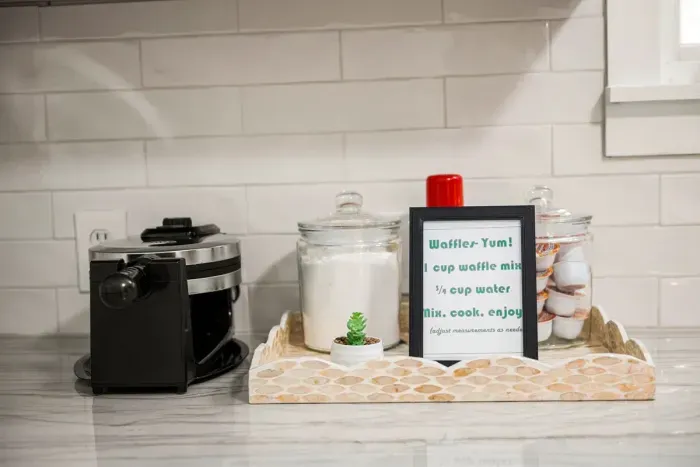 Kitchen Delight: Create delicious memories with our waffle maker and all the essentials!