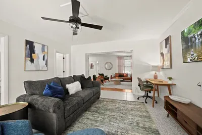 Living Room: Stylish space with vibrant decor, perfect for relaxation and socializing!
