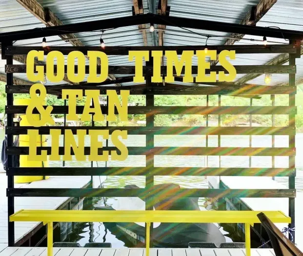 Many good times to be had on the private dock.