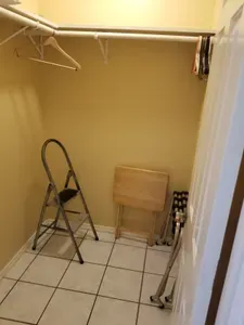 Walk in closet will hold tons of luggage